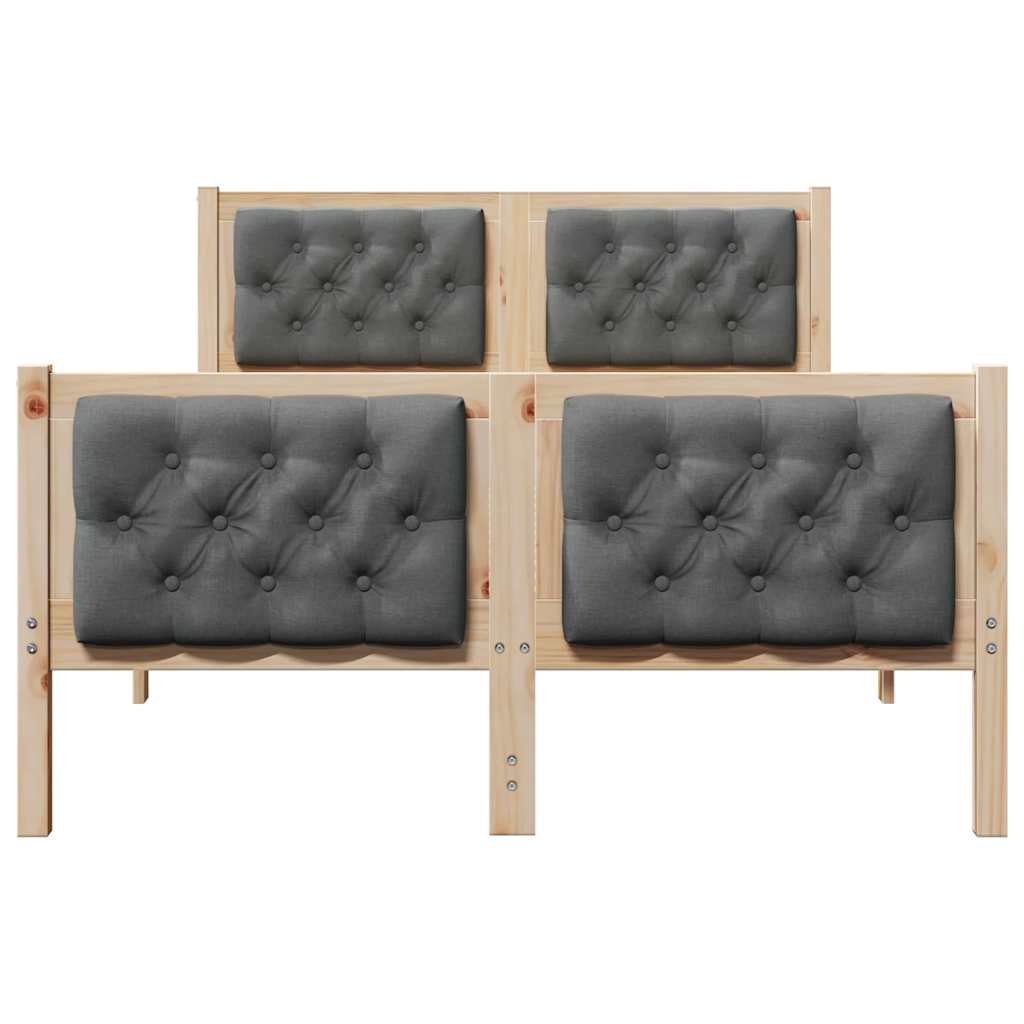 Krevetna konstrukcija s uzglavljem Tamno siva 120 x 200 cm