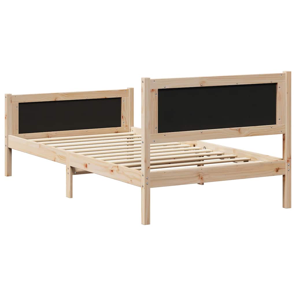 Krevetna konstrukcija s uzglavljem Sivo-smeđa 100 x 200 cm