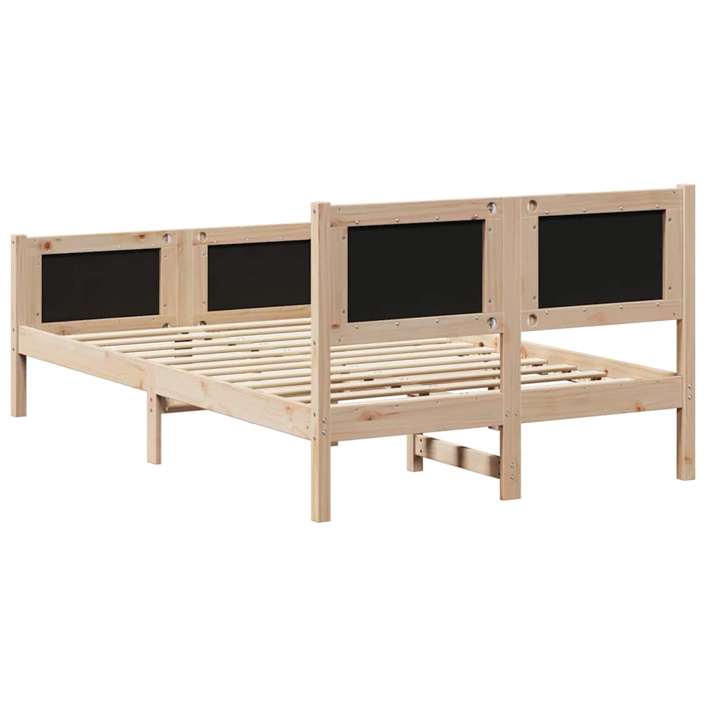 Okvir kreveta Smeđa i taupe 120 x 190 cm Masivna borovina