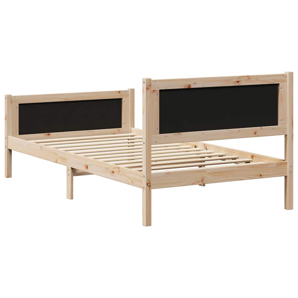 Okvir kreveta s uzglavljem Smeđa i svijetlo siva 100 x 200 cm