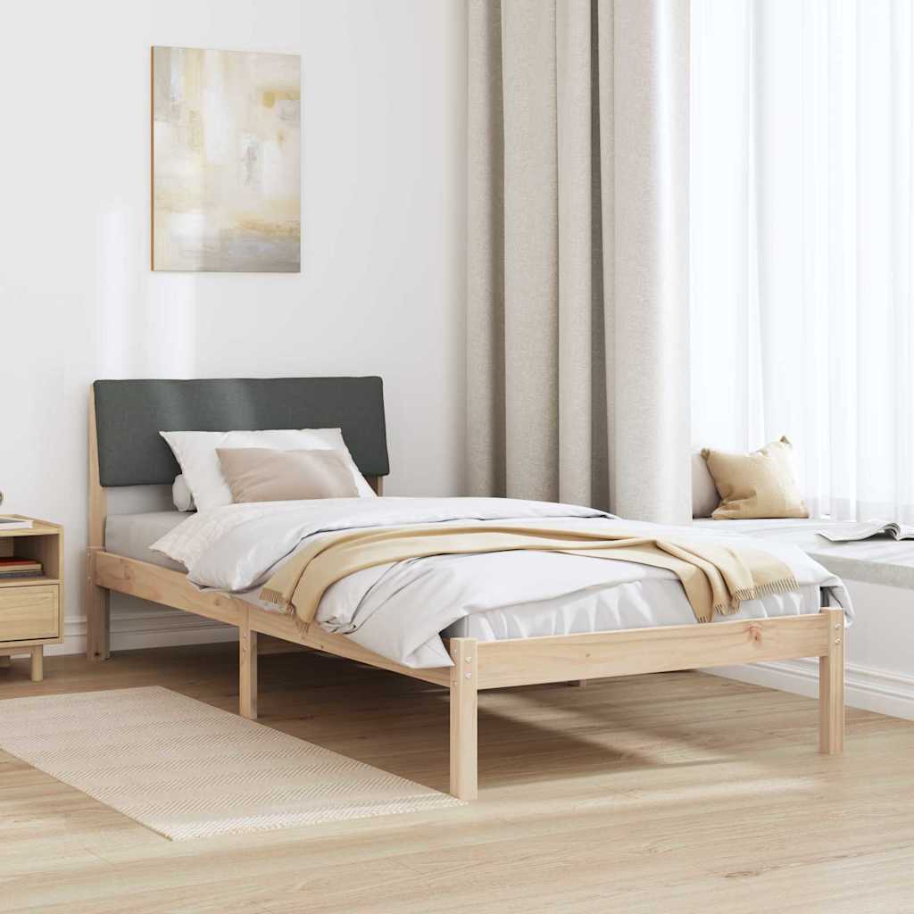 Okvir kreveta smeđe i tamnosivo 100 x 200 cm Masivna borovina