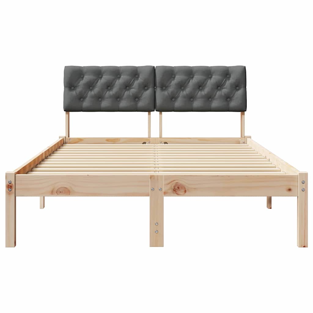 Okvir kreveta smeđe i tamnosivo 120 x 200 cm Masivna borovina