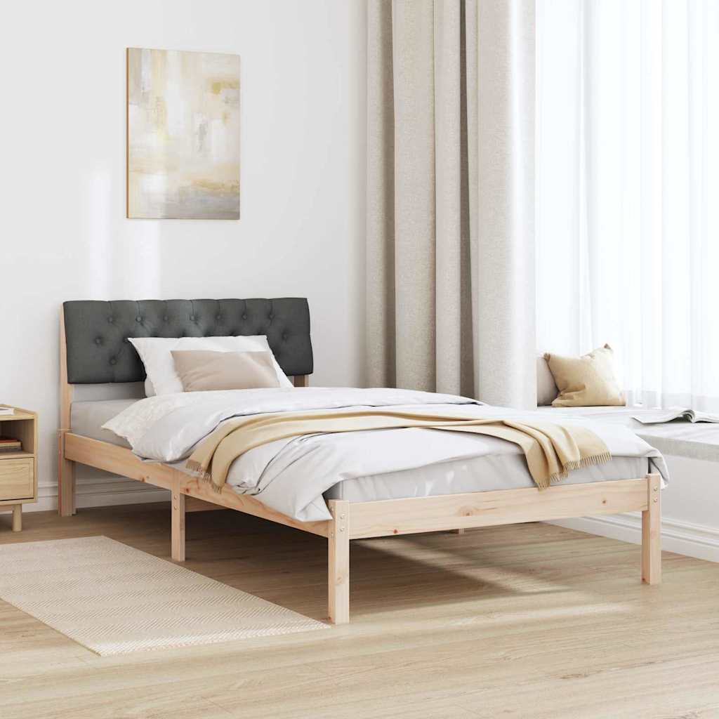 Okvir kreveta smeđe i tamnosivo 100 x 200 cm Masivna borovina