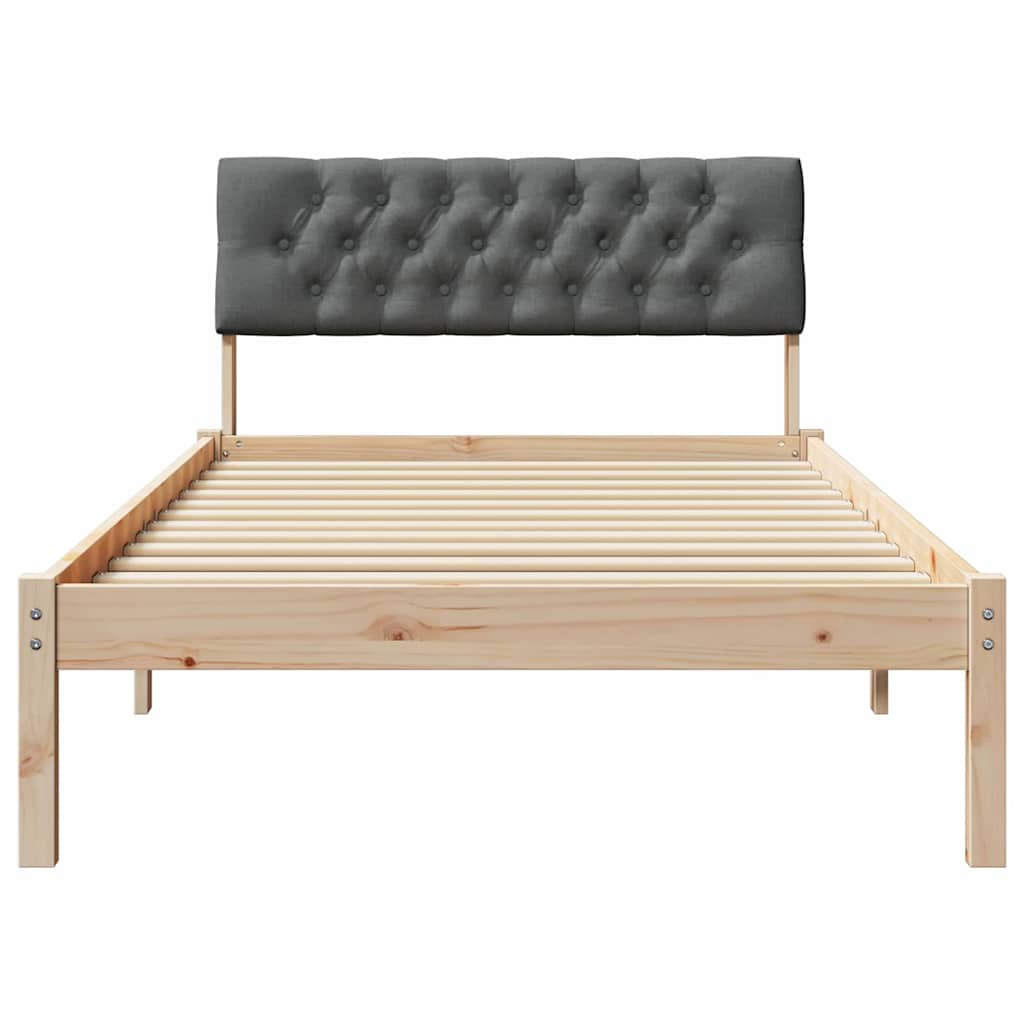 Okvir kreveta smeđe i tamnosivo 100 x 200 cm Masivna borovina