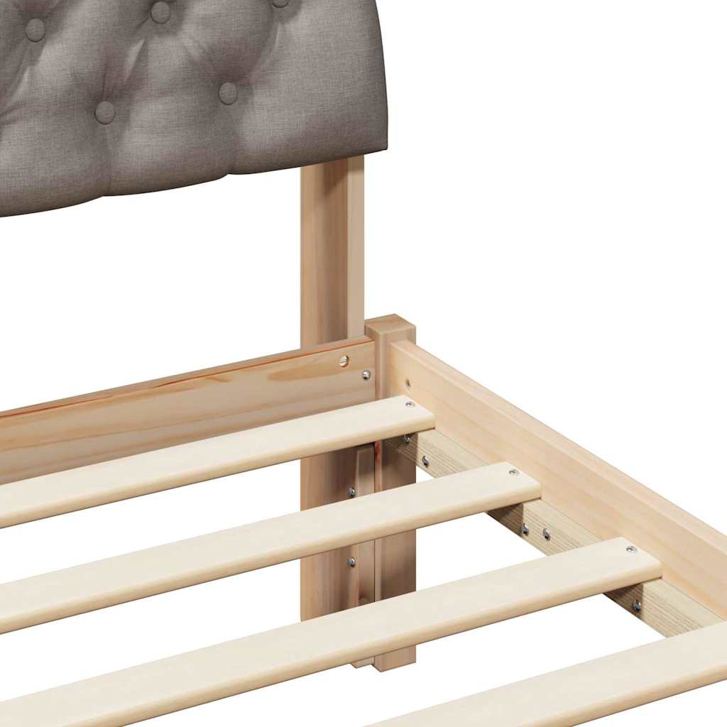 Okvir kreveta Smeđa i taupe 100 x 200 cm Masivna borovina