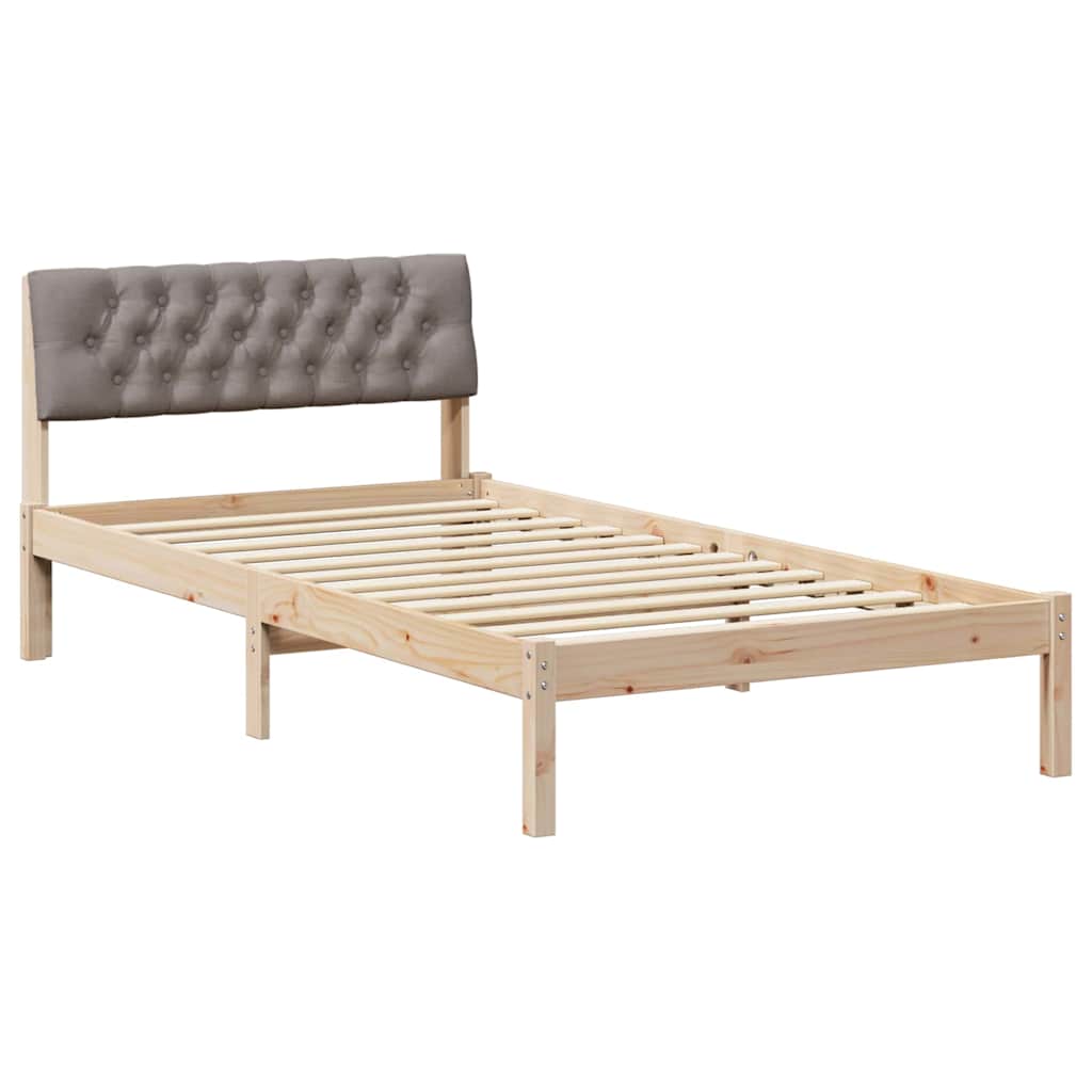 Okvir kreveta Smeđa i taupe 100 x 200 cm Masivna borovina