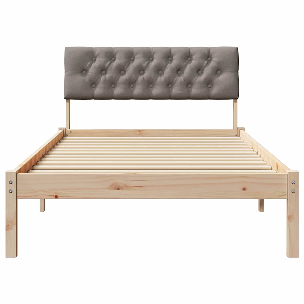 Okvir kreveta Smeđa i taupe 100 x 200 cm Masivna borovina