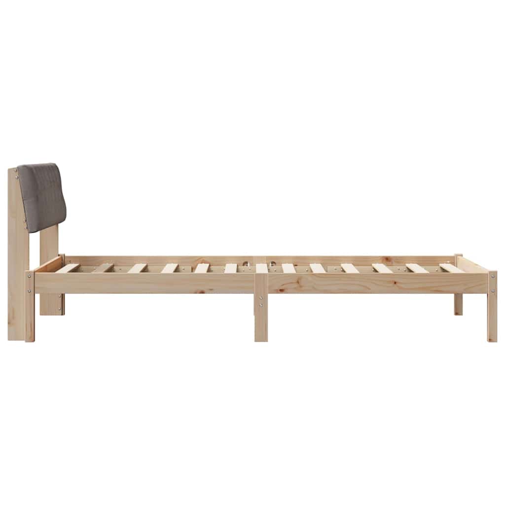 Okvir kreveta Smeđa i taupe 100 x 200 cm Masivna borovina