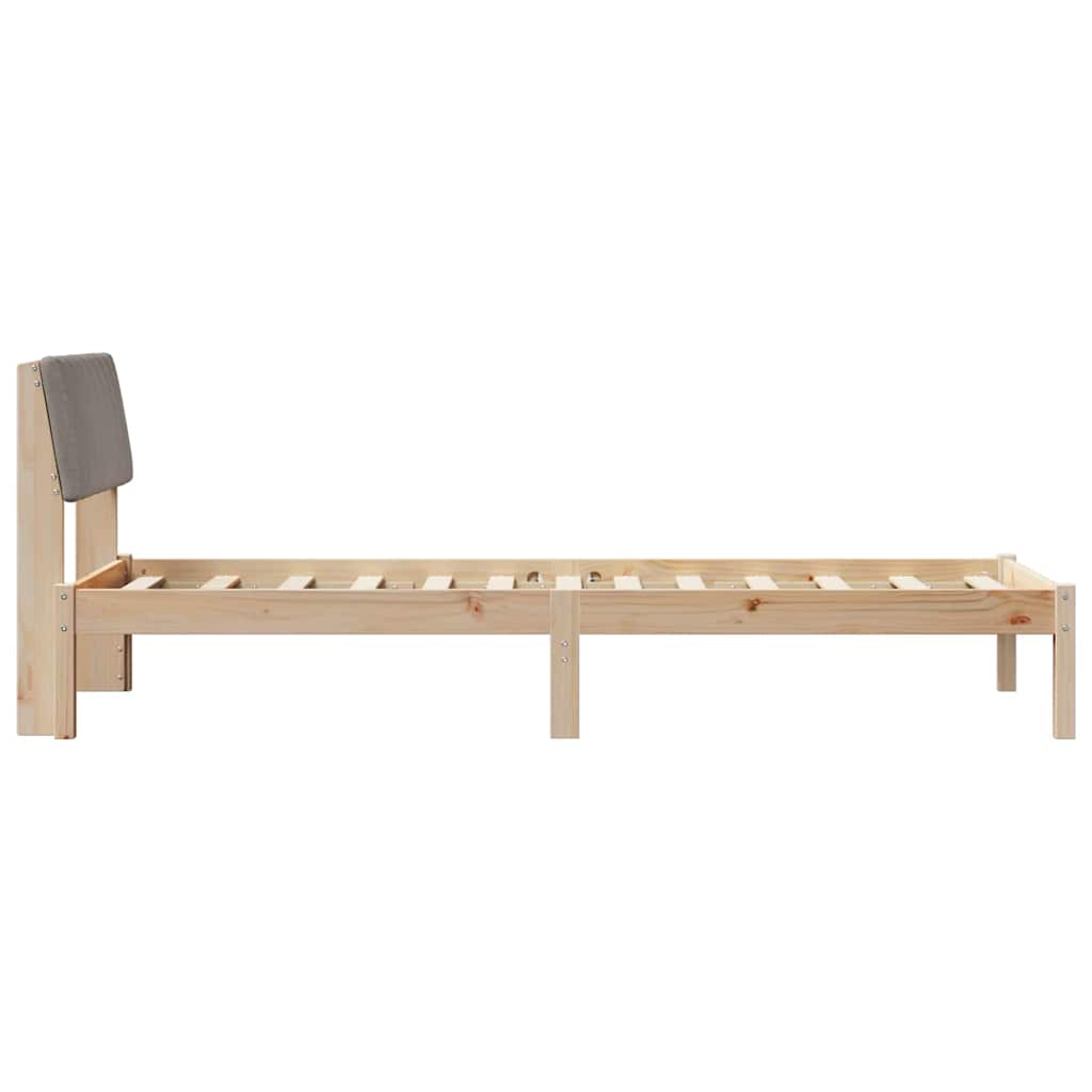 Okvir kreveta Smeđa i taupe 75 x 190 cm Masivna borovina