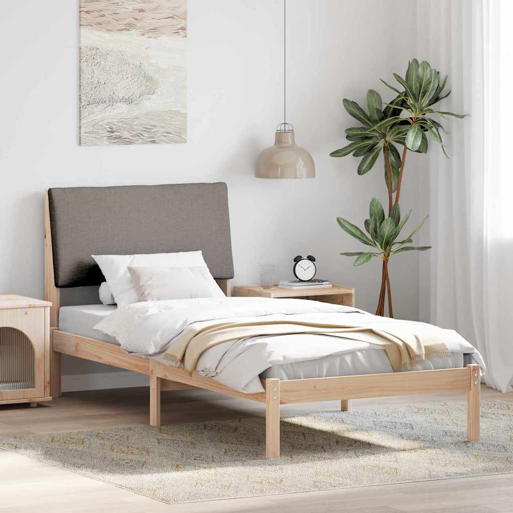 Okvir kreveta Smeđa i taupe 100 x 200 cm Masivna borovina