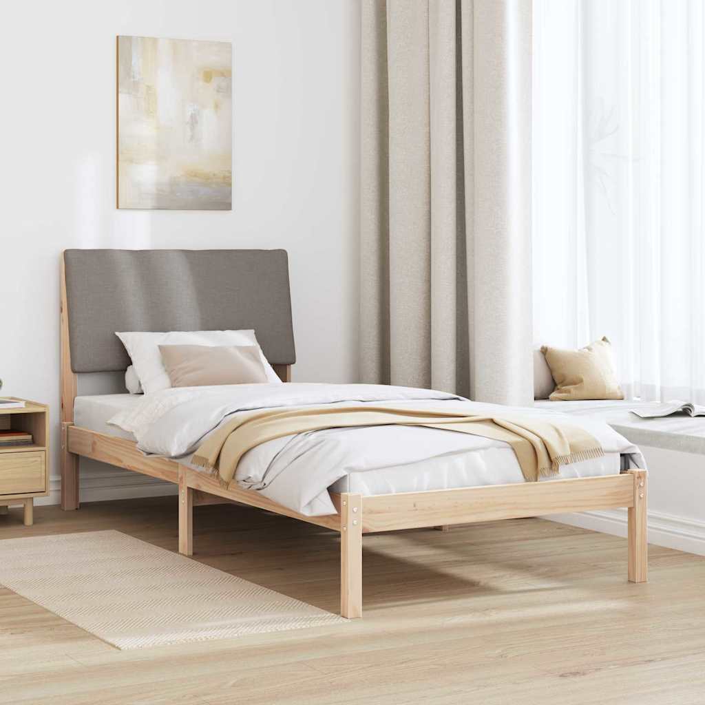 Okvir kreveta Smeđa i taupe 100 x 200 cm Masivna borovina