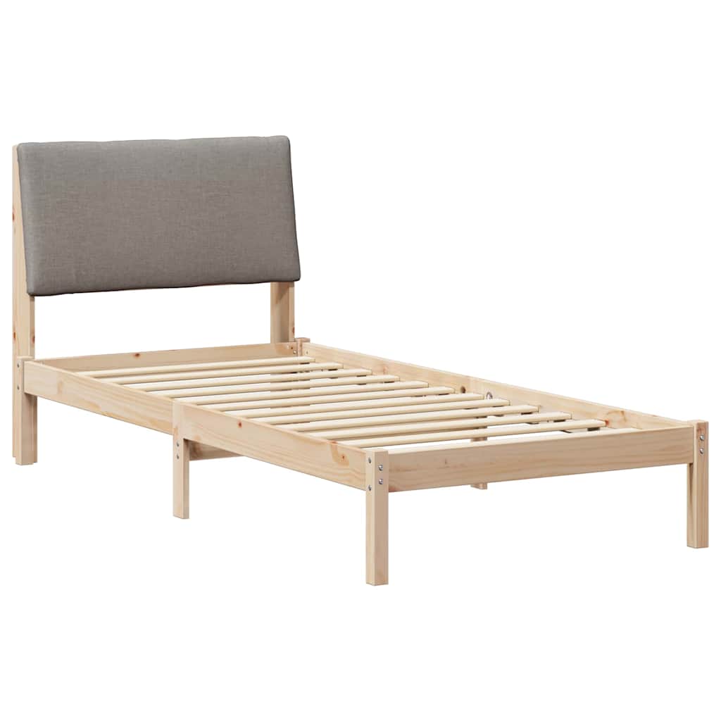 Okvir kreveta Smeđa i taupe 100 x 200 cm Masivna borovina