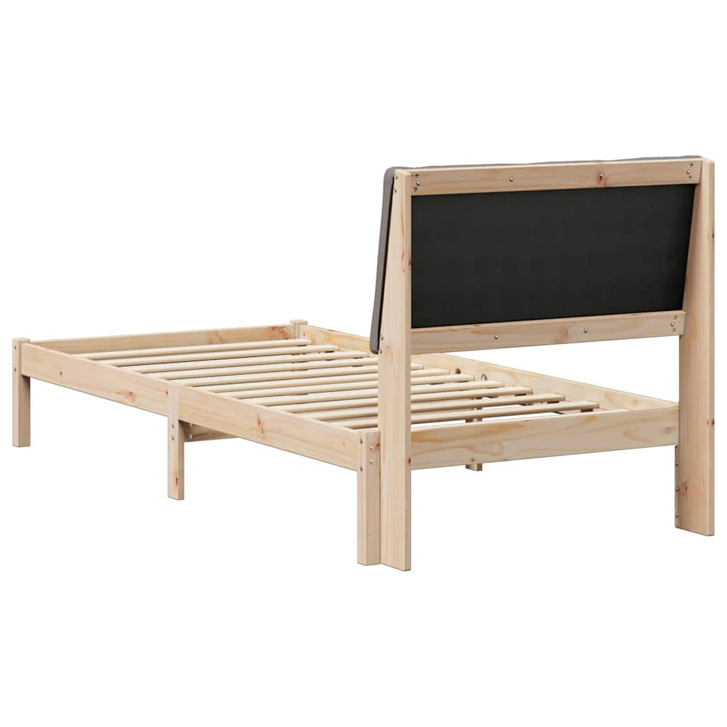 Okvir kreveta Smeđa i taupe 100 x 200 cm Masivna borovina