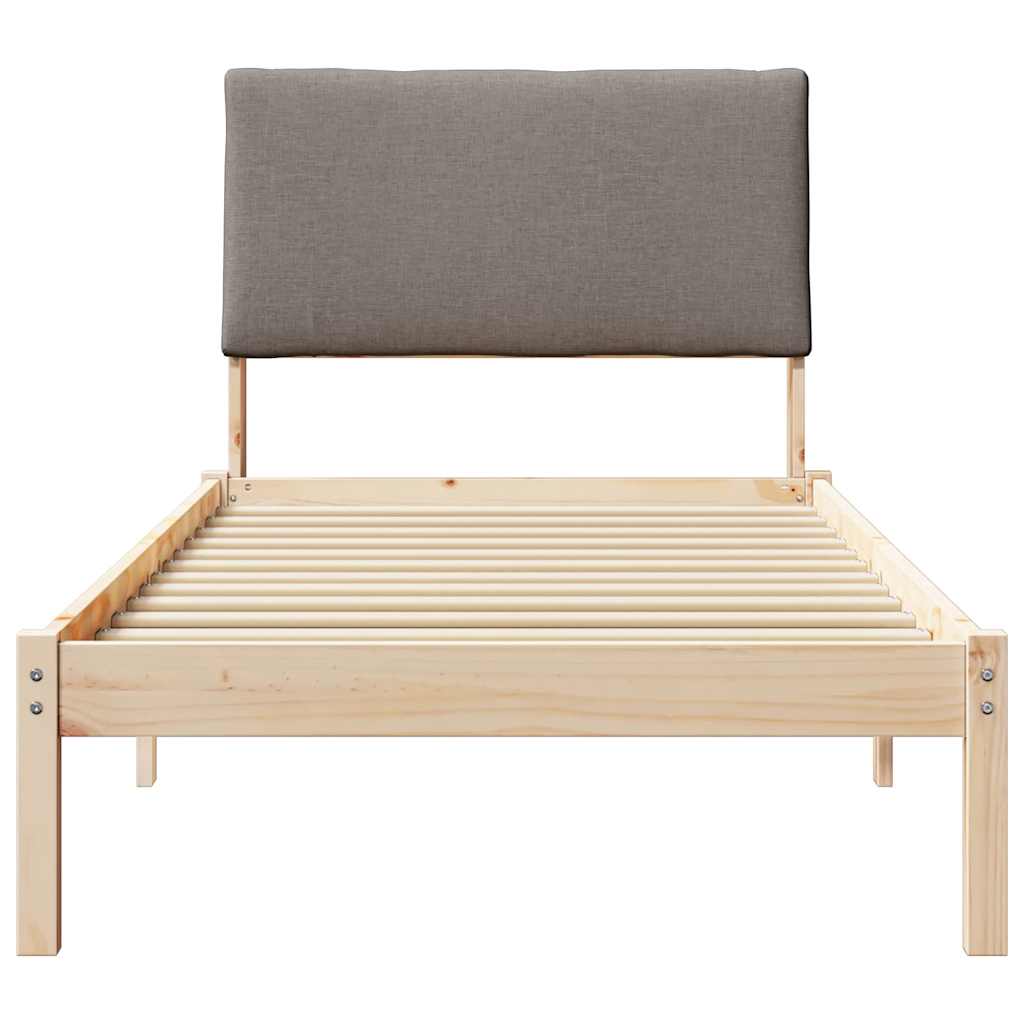Okvir kreveta Smeđa i taupe 100 x 200 cm Masivna borovina