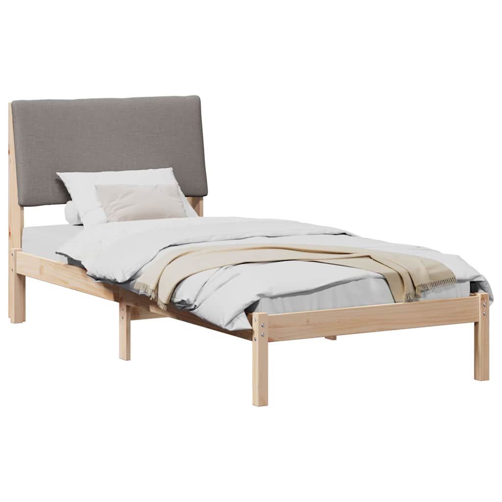 Okvir kreveta Smeđa i taupe 100 x 200 cm Masivna borovina