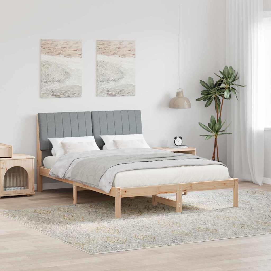 Krevetna konstrukcija Smeđa 135 x 190 cm Čvrsto borovo drvo