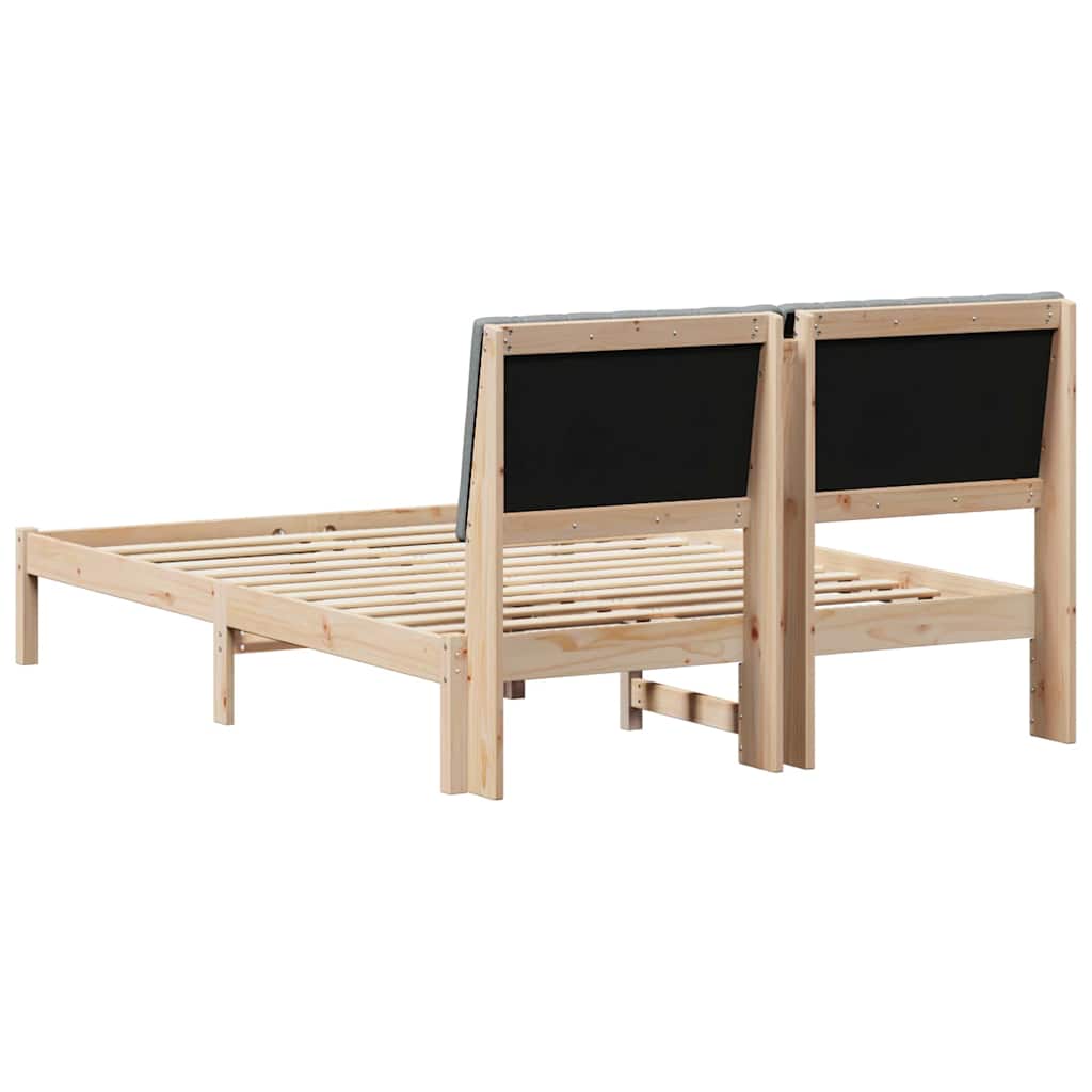 Krevetna konstrukcija Smeđa 135 x 190 cm Čvrsto borovo drvo