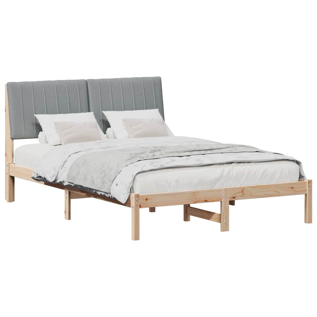 Krevetna konstrukcija Smeđa 135 x 190 cm Čvrsto borovo drvo
