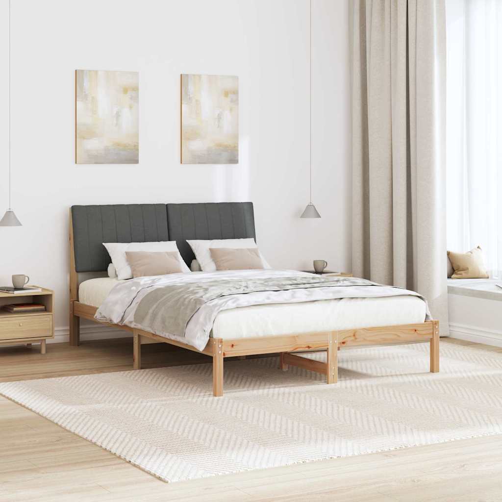 Krevetna konstrukcija Smeđa 135 x 190 cm Čvrsto borovo drvo