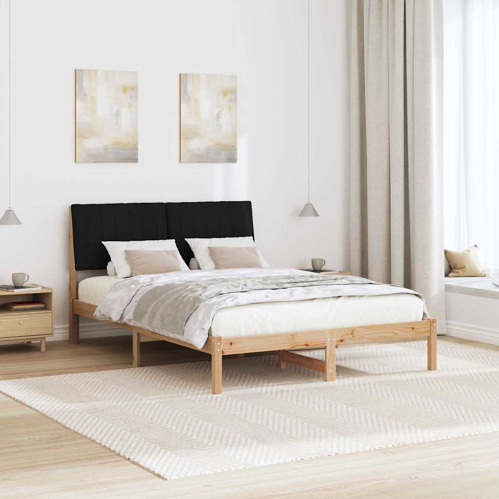 Krevetna konstrukcija Smeđa 135 x 190 cm Čvrsto borovo drvo