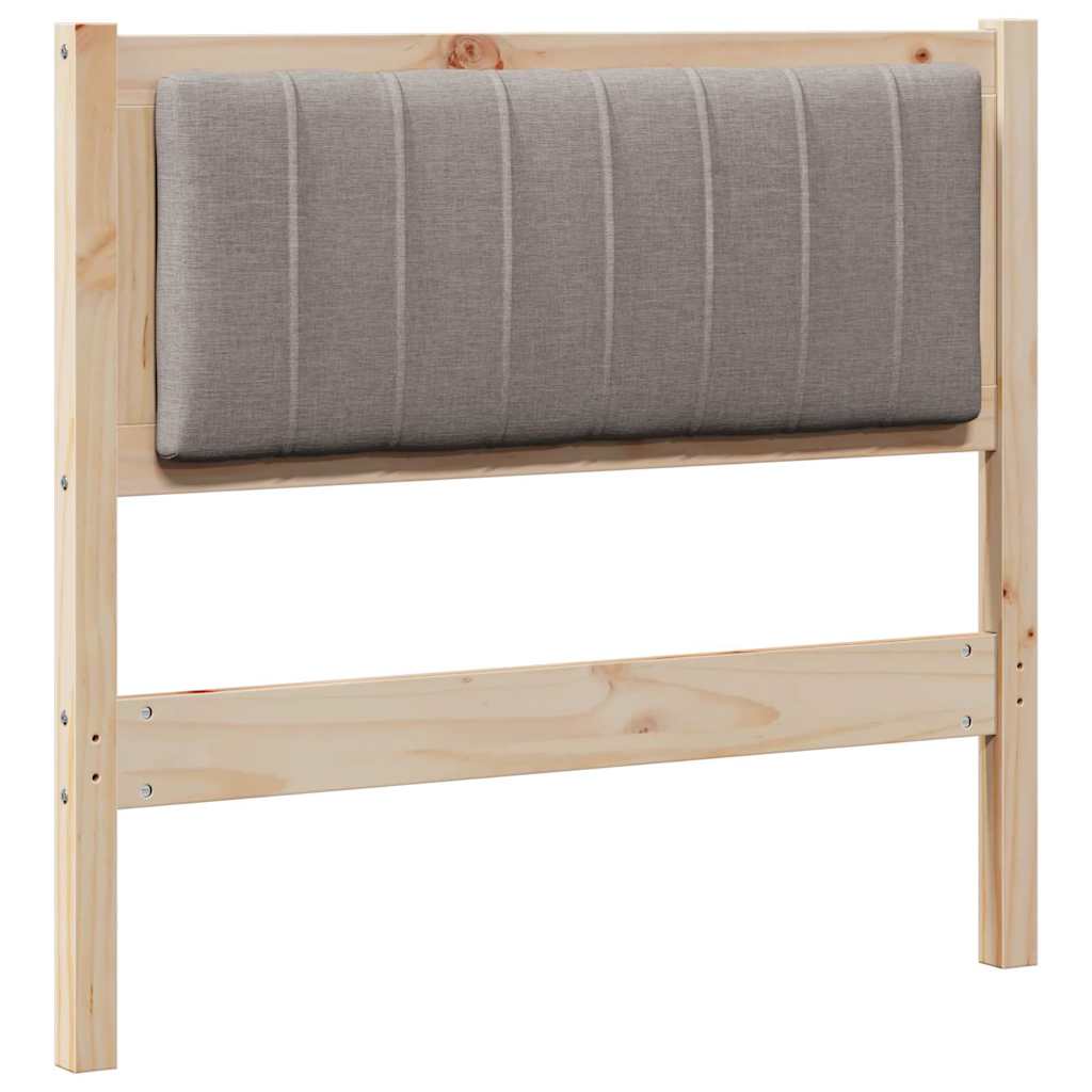 Tapecirani uzglavlje Smeđa 90 cm Čvrsto borovo drvo