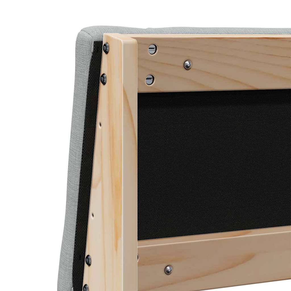 Tapecirani uzglavlje Svijetlo siva 120 cm Čvrsto borovo drvo