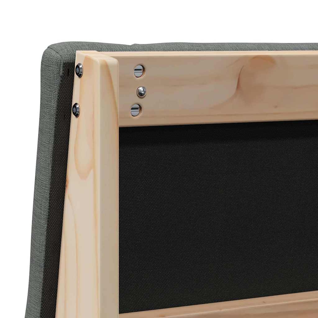 Tapecirani uzglavlje Tamno siva 75 cm Čvrsto borovo drvo