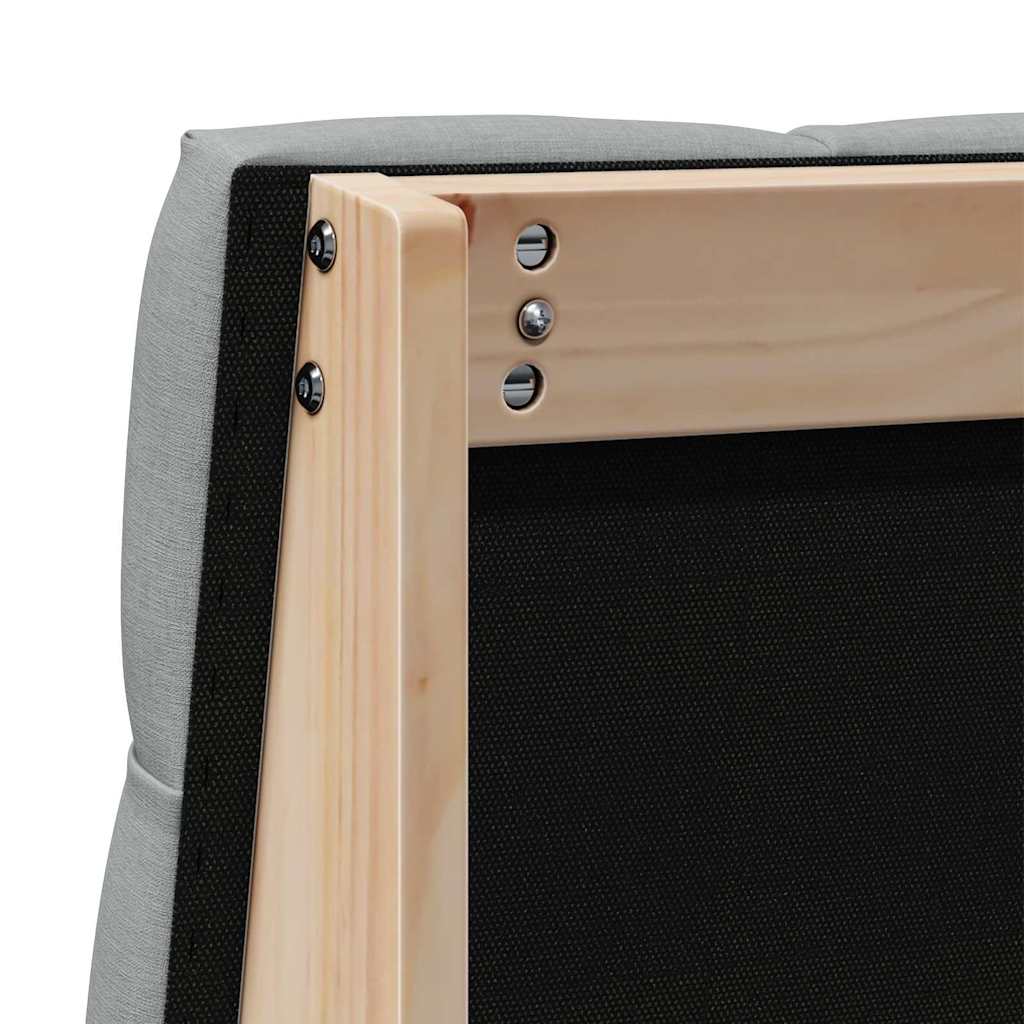 Tapecirani uzglavlje Svijetlo siva 90 cm Čvrsto borovo drvo