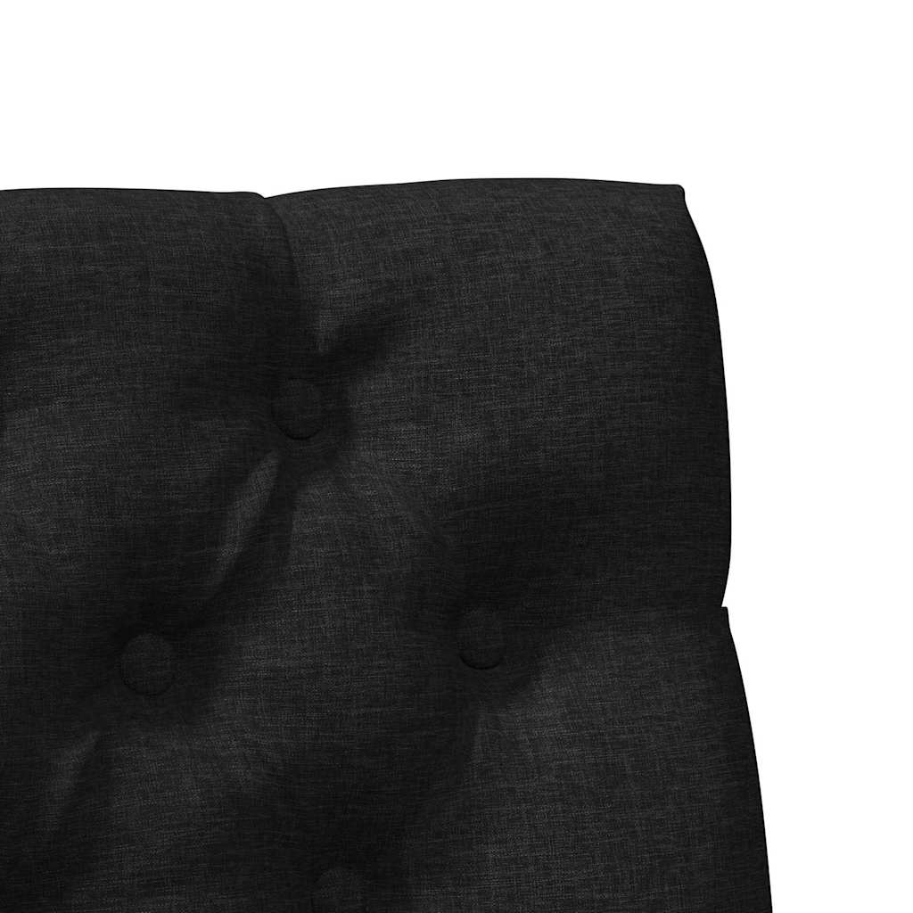 Tapecirani uzglavlje Crna 90 cm Čvrsto borovo drvo