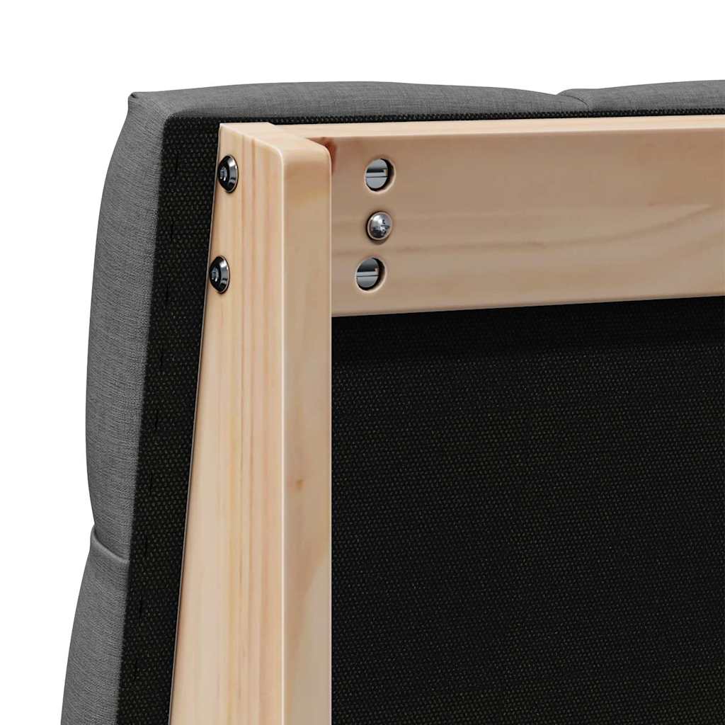Tapecirani uzglavlje Tamno siva 80 cm Čvrsto borovo drvo
