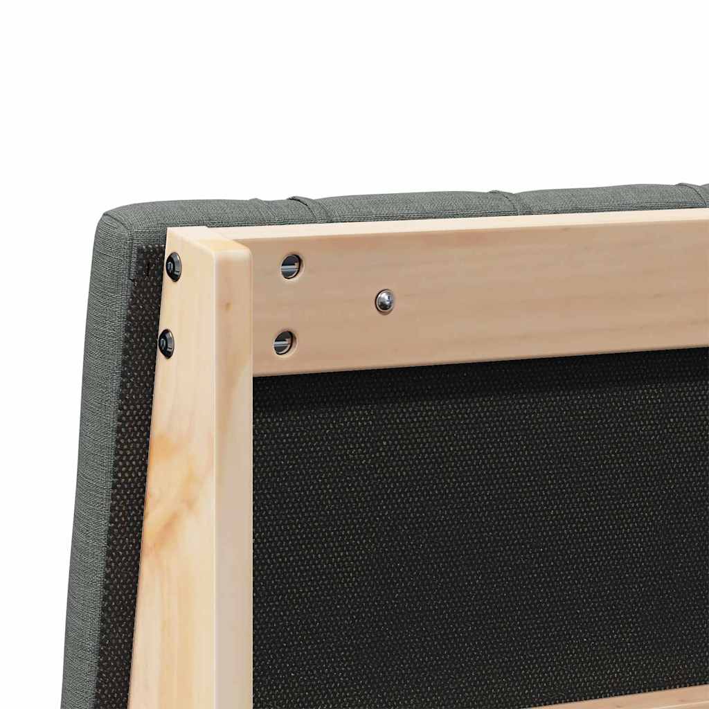 Tapecirani uzglavlje Tamno siva 90 cm Čvrsto borovo drvo