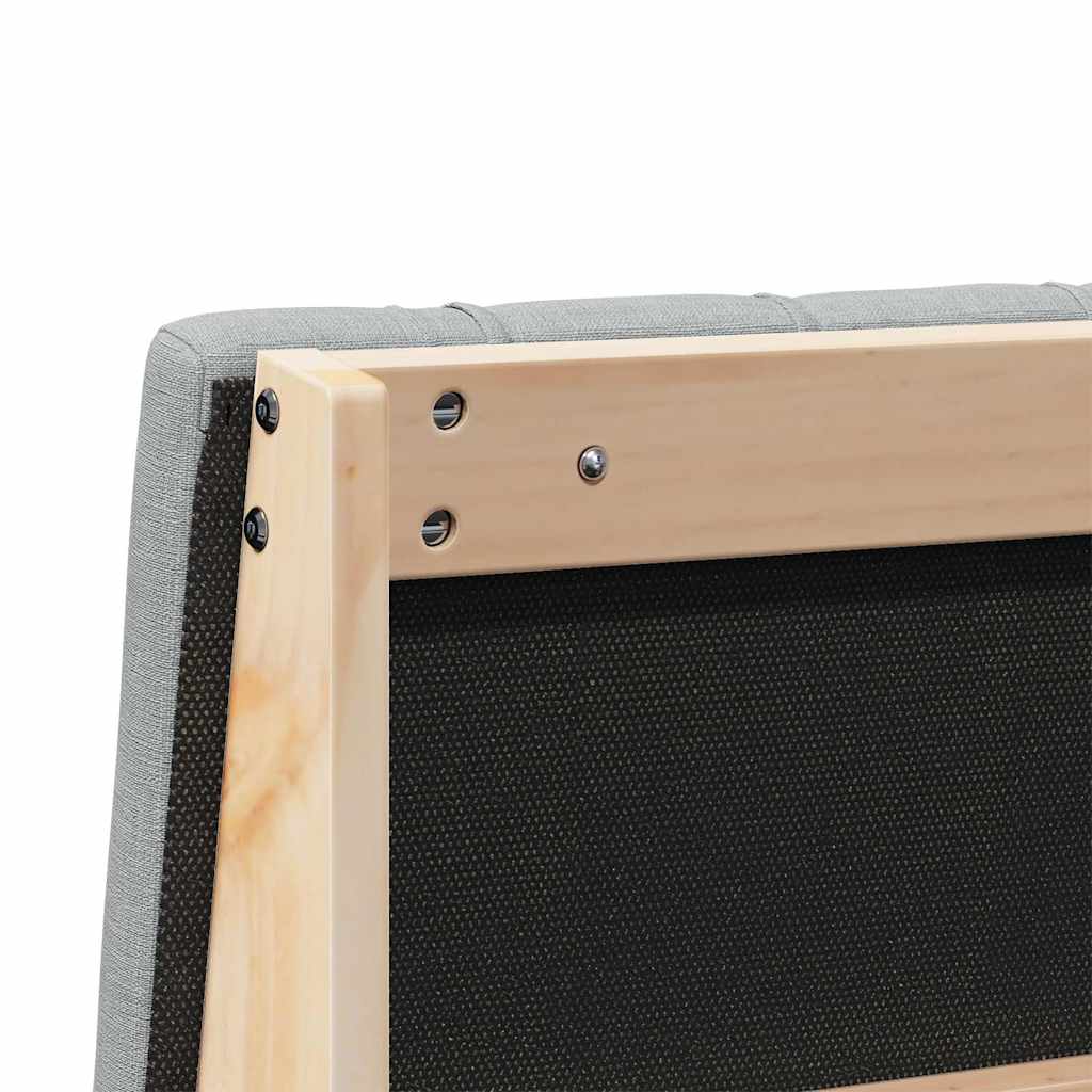 Tapecirani uzglavlje Svijetlo siva 80 cm Čvrsto borovo drvo