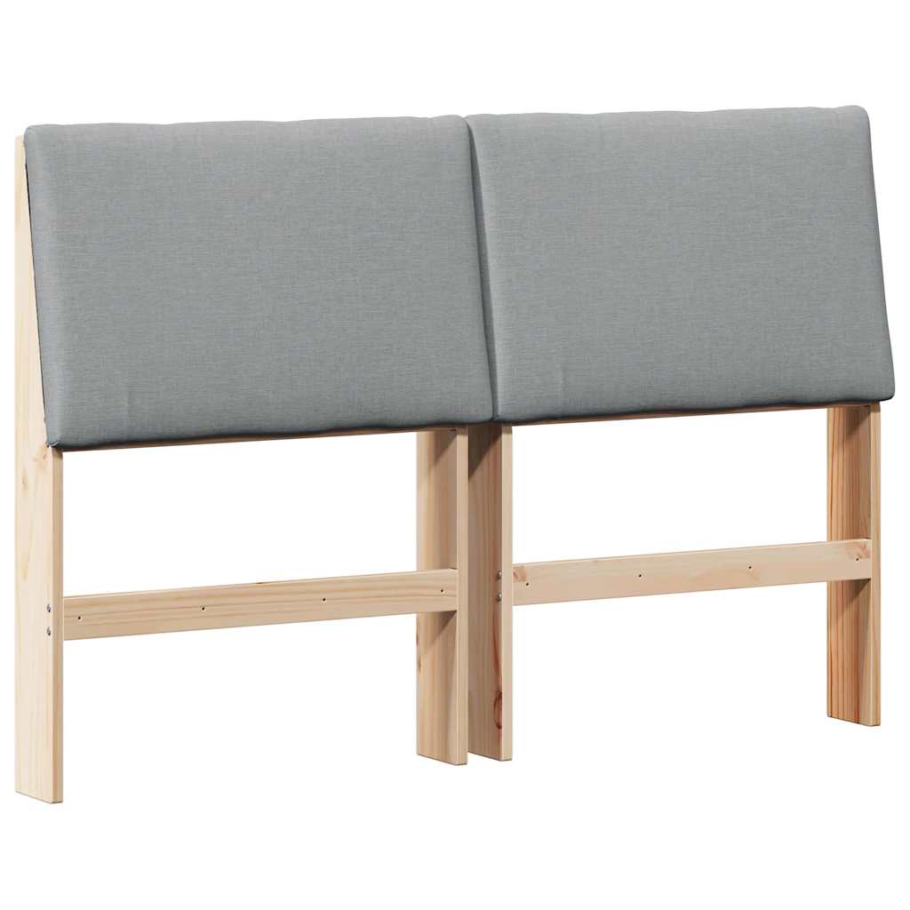Tapecirani uzglavlje Svijetlo siva 150 cm Čvrsto borovo drvo