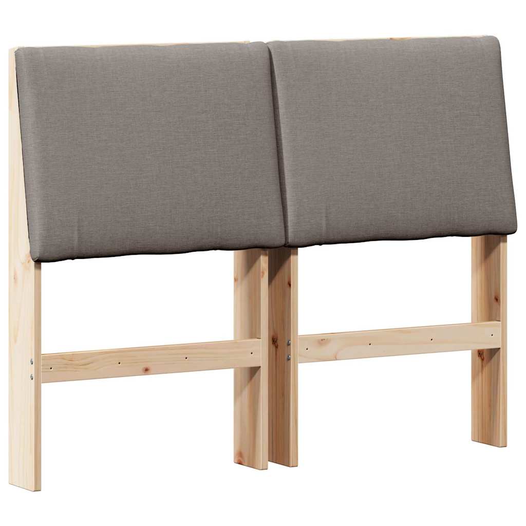 Tapecirani uzglavlje Sivo-smeđa 120 cm Čvrsto borovo drvo