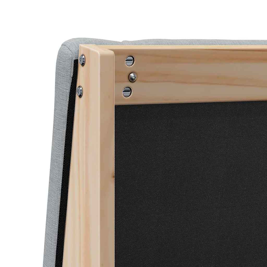 Tapecirani uzglavlje Svijetlo siva 90 cm Čvrsto borovo drvo