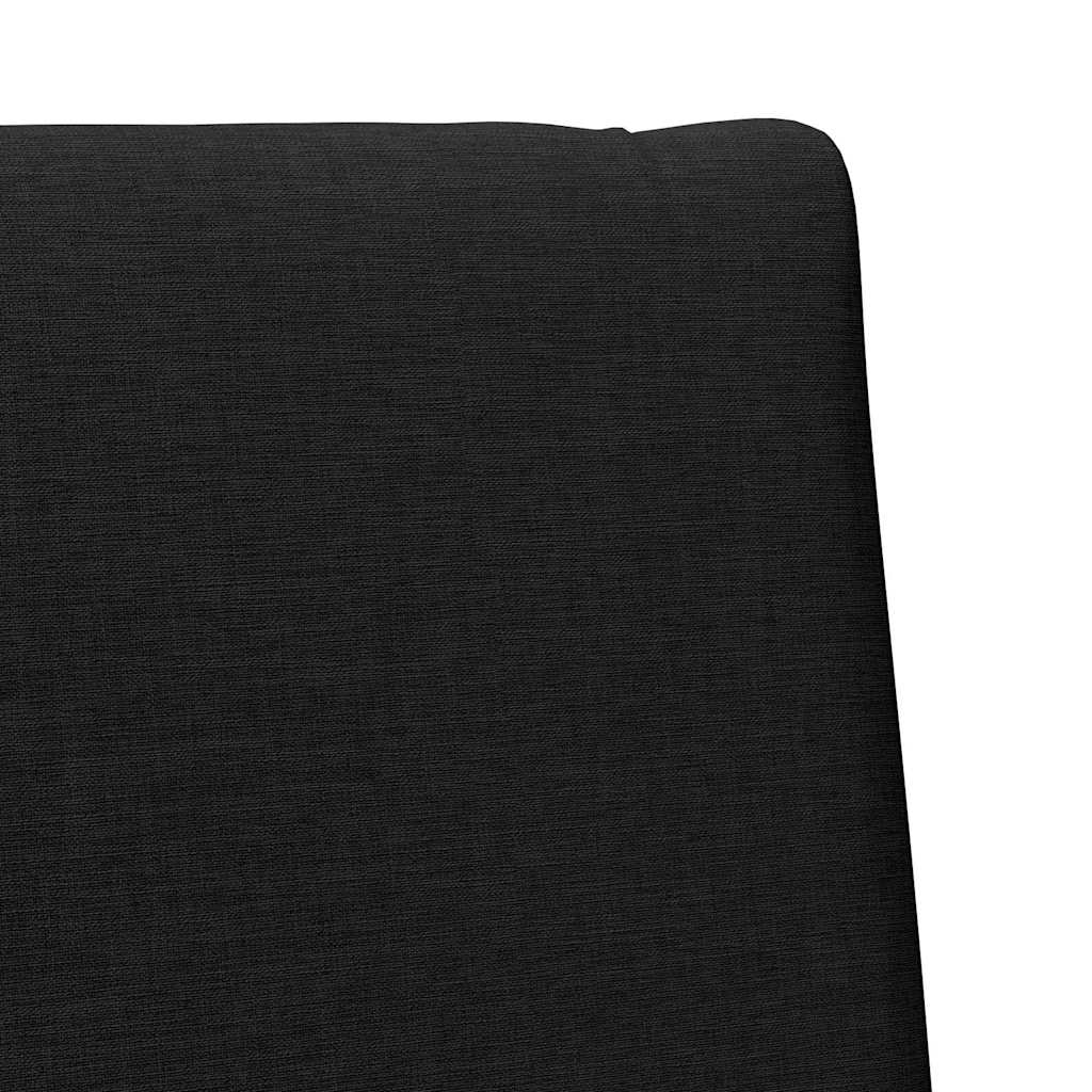 Tapecirani uzglavlje Crna 90 cm Čvrsto borovo drvo