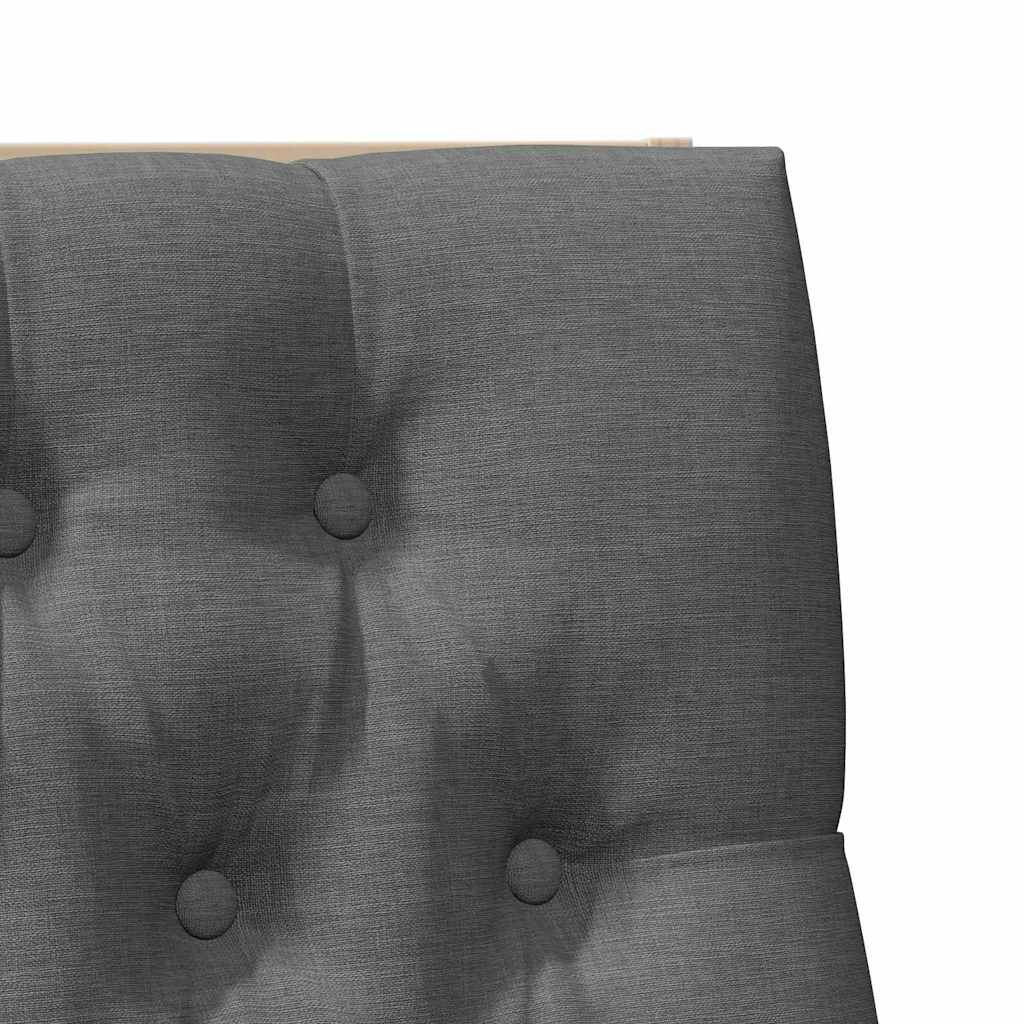 Tapecirani uzglavlje Tamno siva 100 cm Čvrsto borovo drvo