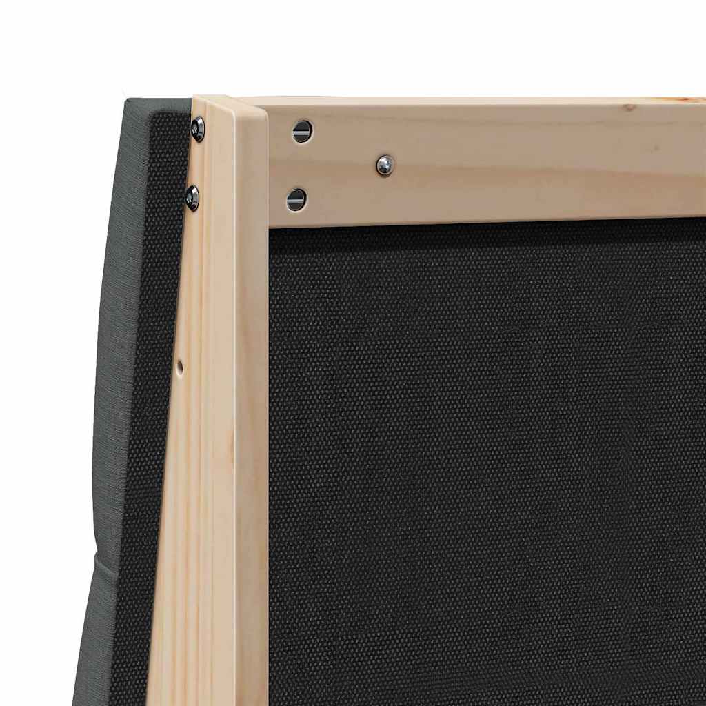 Tapecirani uzglavlje Tamno siva 80 cm Čvrsto borovo drvo