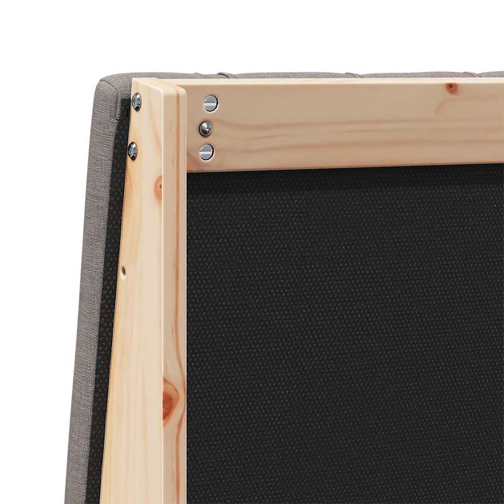 Tapecirani uzglavlje Sivo-smeđa 200 cm Čvrsto borovo drvo
