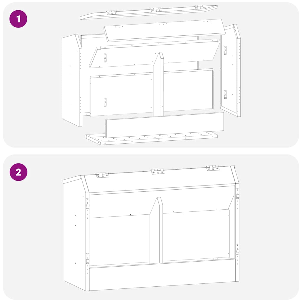 Hranilica za zečeve Maslinasto zelena 64.5 x 25.5 x 45.5 cm