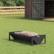 Hranilica za stoku Crna 108 x 50 x 28 cm Hladno valjani čelik