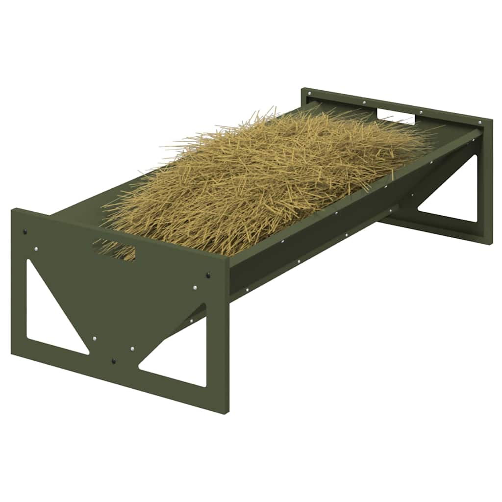 Hranilica za stoku Maslinasto zelena 108 x 50 x 28 cm