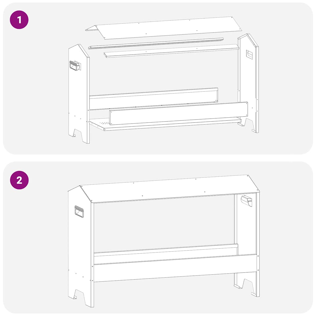 Hranilica za kokoške Crna 81 x 32 x 53,5 cm