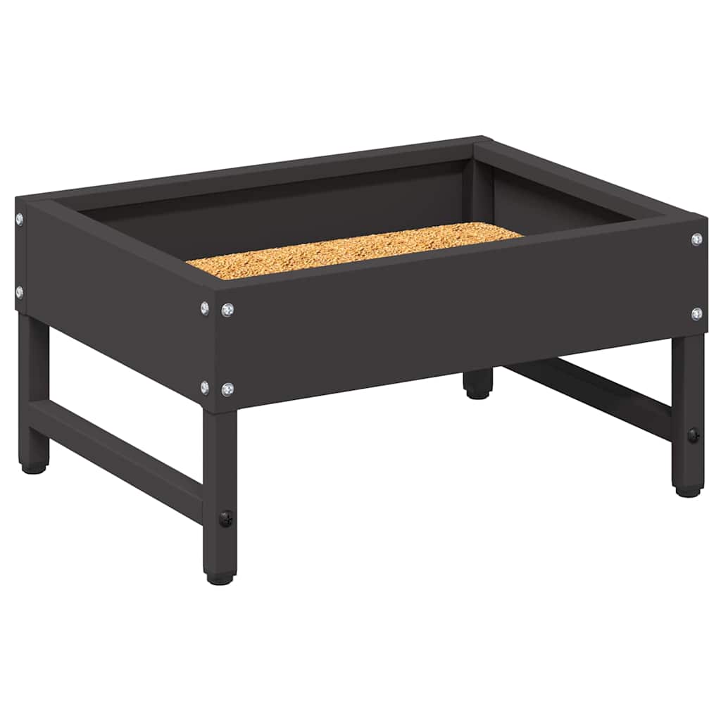 Feeder za ptice Crna 80 x 28 x 13.5 cm Hladno valjani čelik