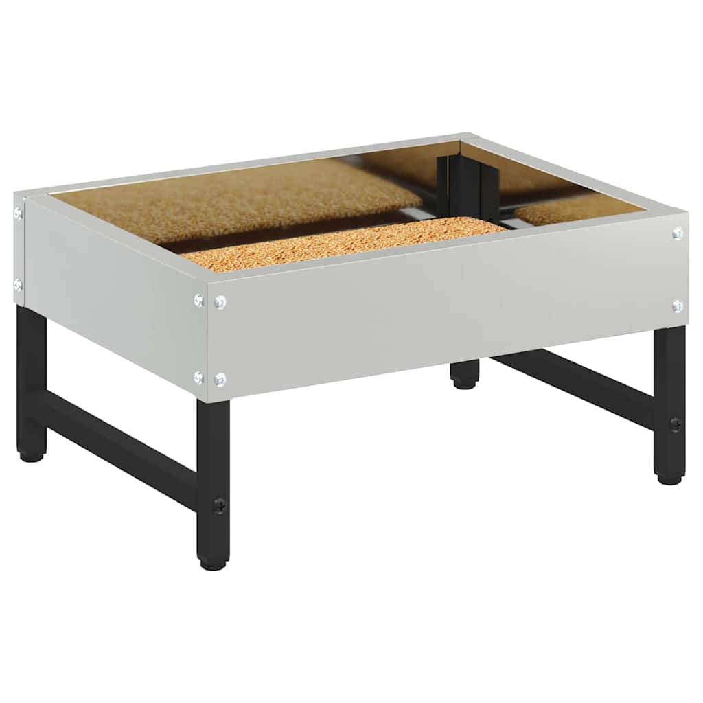 Feeder za ptice Srebrno 80 x 28 x 13.5 cm Cinkani čelik