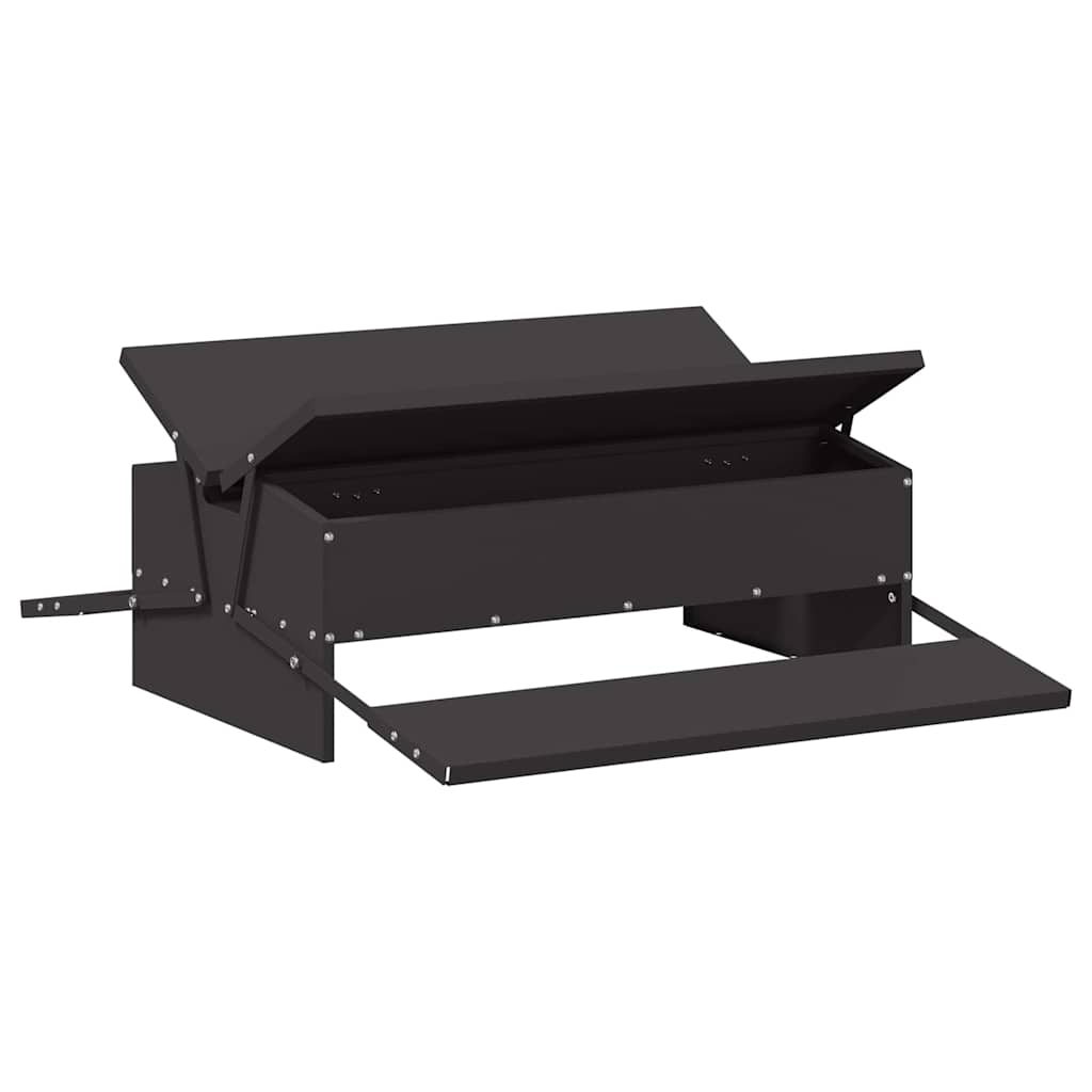 Feeder s nogom za piliće Crna 75 x 53 x 20,5 cm