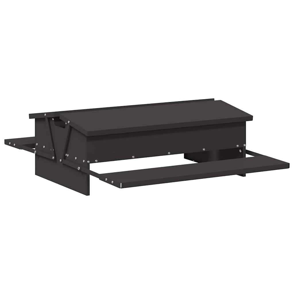 Feeder s nogom za piliće Crna 75 x 53 x 20,5 cm