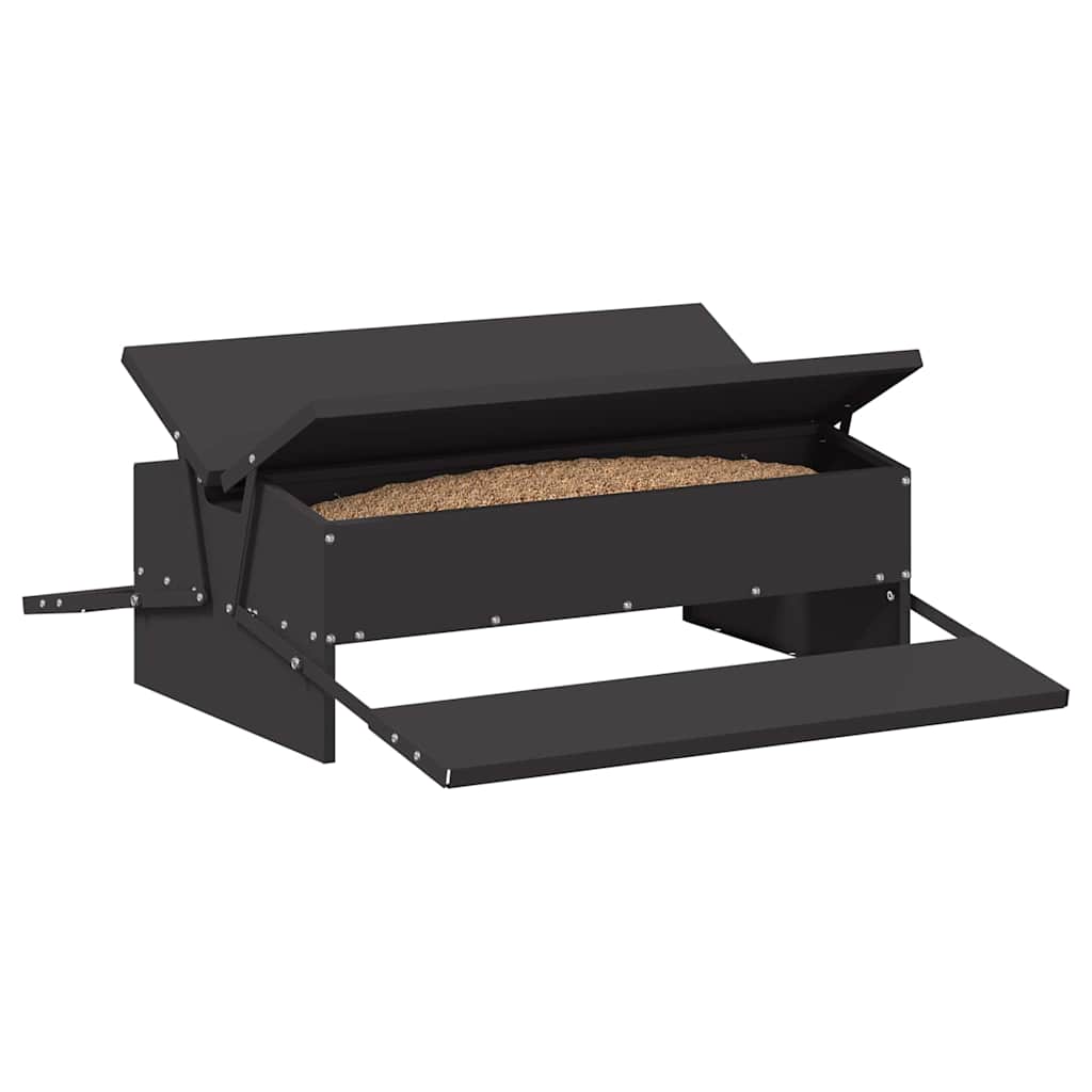 Feeder s nogom za piliće Crna 75 x 53 x 20,5 cm