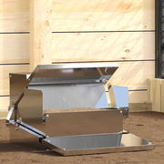 Feeder s nogom za piliće Srebrno 50 x 40 x 29 cm Cinkani čelik
