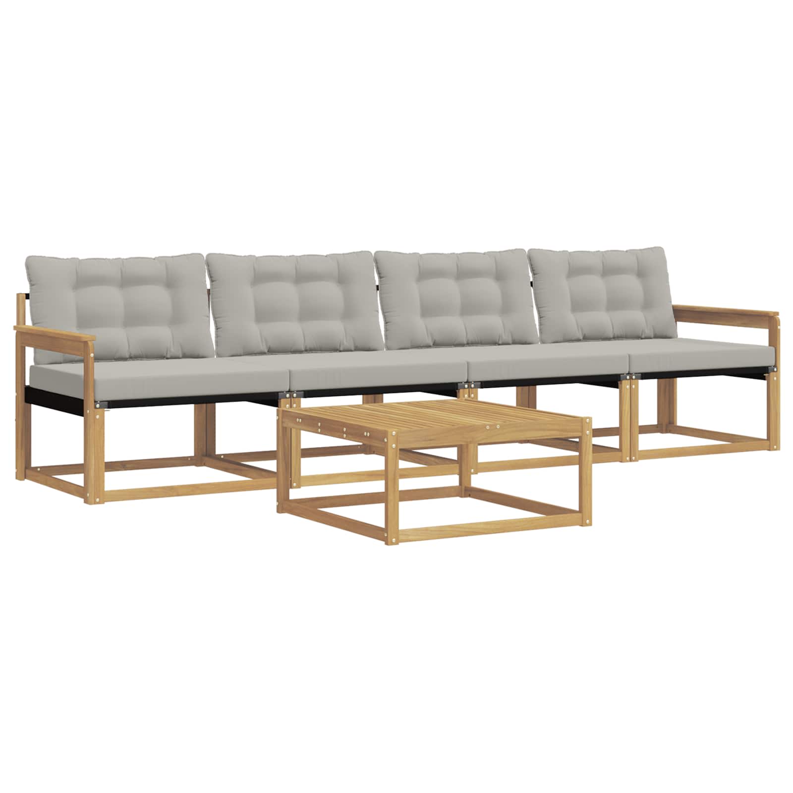 Set vanjskih sofa 5 pcs Bijela i svjetlosiva 79 x 79 x 37 cm